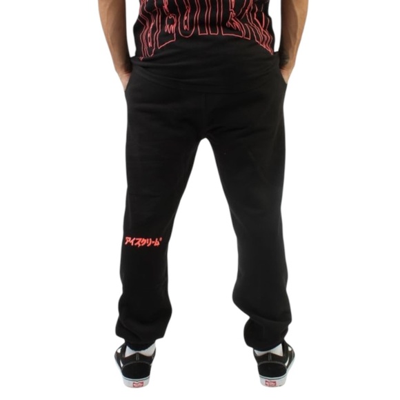 Ice Cream Snow Tops Sweatpant Joggers Black Small Cotton Tapered Lettering - Picture 4 of 10